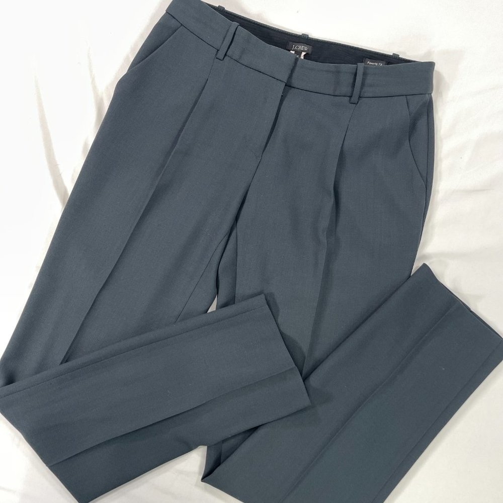 J. Crew Straight Leg Pants in Slate Blue